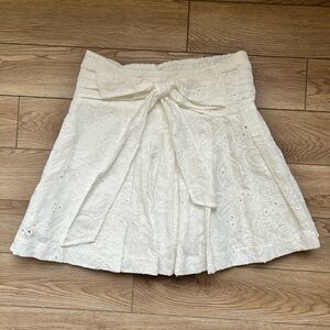NWT En Saison White Eyelet Skirt